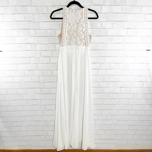 Lulu's Forever and Always White Lace Maxi Dress Women's Size Small - Picture 5 of 9